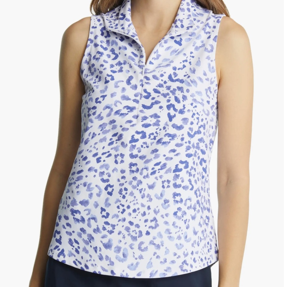 NWT [Tommy Bahama] Aubrey Leopard Island Sleeveless Quarter Zip Women’s Sz XS - Picture 5 of 14